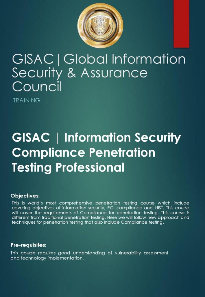 Information Security Compliance Penetration Testing Professional | GISAC